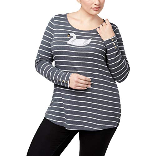 Charter Club Plus Size Embellished Top