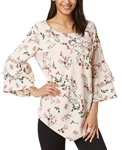 Alfani Printed Tiered Sleeve Top