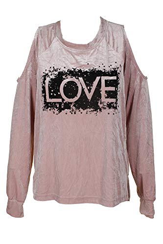 Material Girl Active Juniors Love Velour Cold Shoulder Top