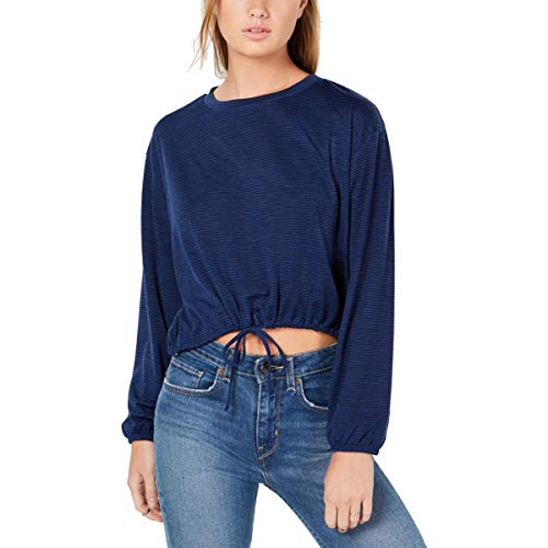 Almost Famous Juniors Striped Drawstring Top