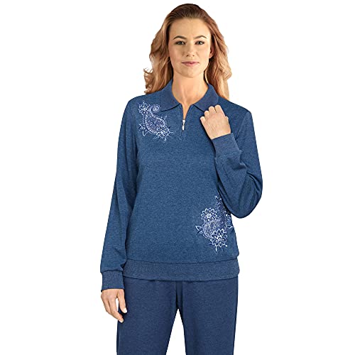Womens Missy Relax Enjoy Asymmetric Floral Paisley Pullover Top
