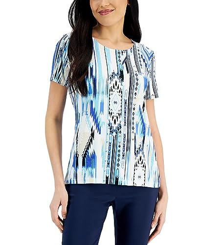 JM Collection Petite Dreamland Jacquard Knit Top