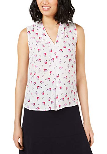 Bar III Floral Pleat Top
