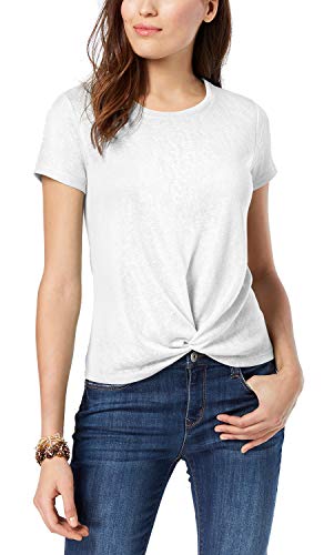 Style & Co Petite Knot Front T-Shirt