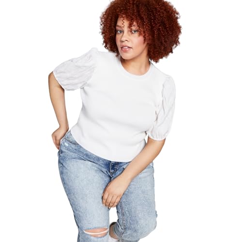 And Now This Trendy Plus Size Puff-Sleeve Top