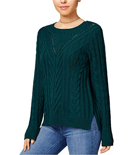 Hippie Rose Juniors Cable Knit Slit Sweater