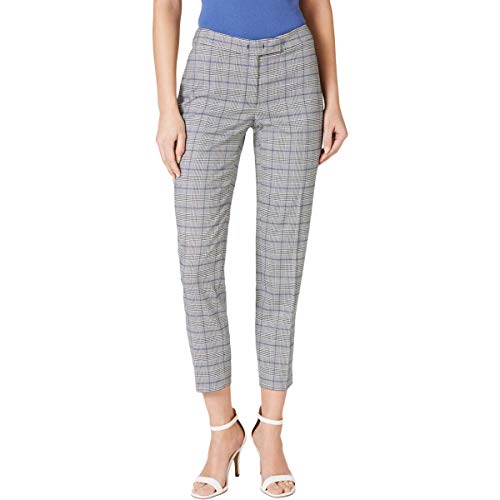 Anne Klein Plaid Extended Tab Pants