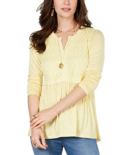 Style & Co Lace Front Draped Top