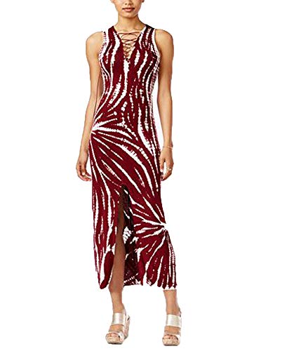 Material Girl Juniors Printed Lace Up Maxi Dress