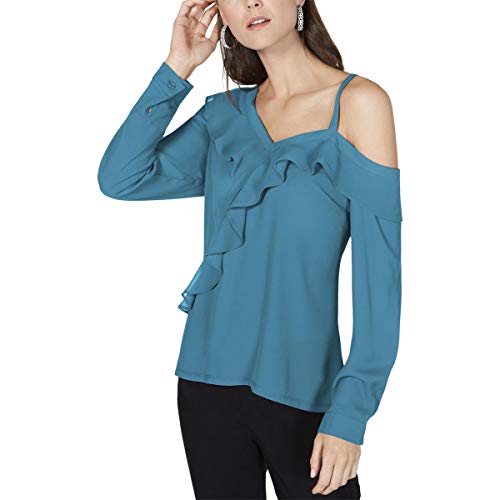 I.N.C. Ruffled Cold-Shoulder Top