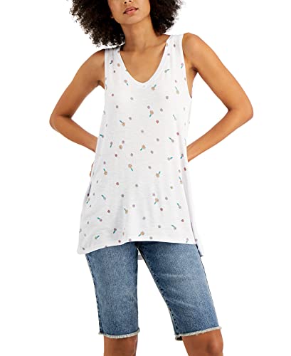 Style & Co Printed Drapey Tank Top