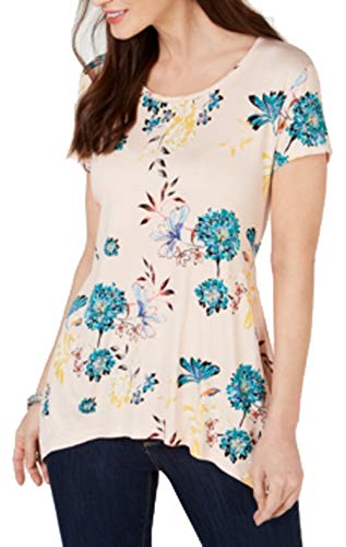 Printed Handkerchief-Hem Top
