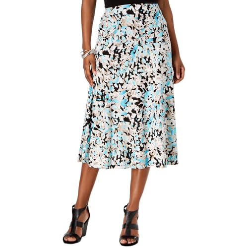 JM Collection Printed Jacquard Midi Skirt