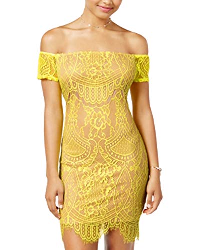 Material Girl Juniors Off The Shoulder Lace Dress