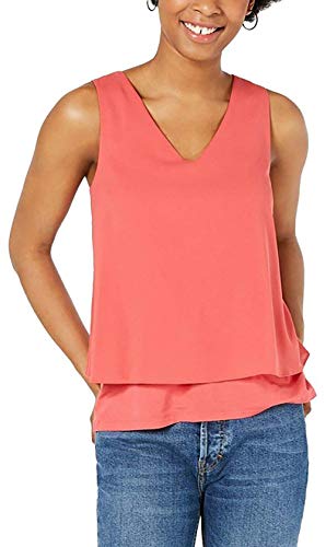 Mixed Media Split Back Tank Top
