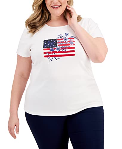 Plus Size Americana Print Top