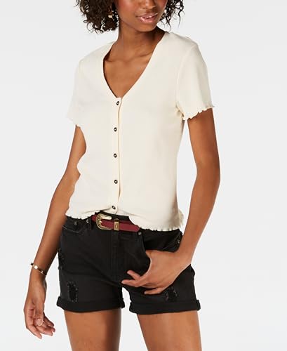 Juniors' Lettuce-Trim Shirt