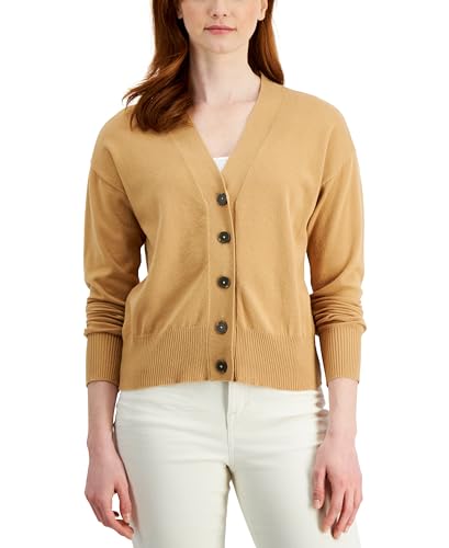 Style & Co Womens Cropped Button Cardigan