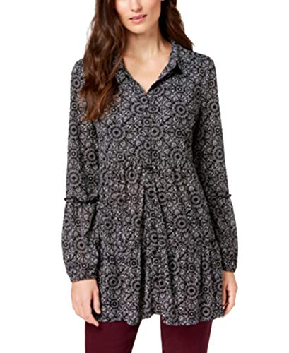 Style & Co Petite Printed Mesh Shirt