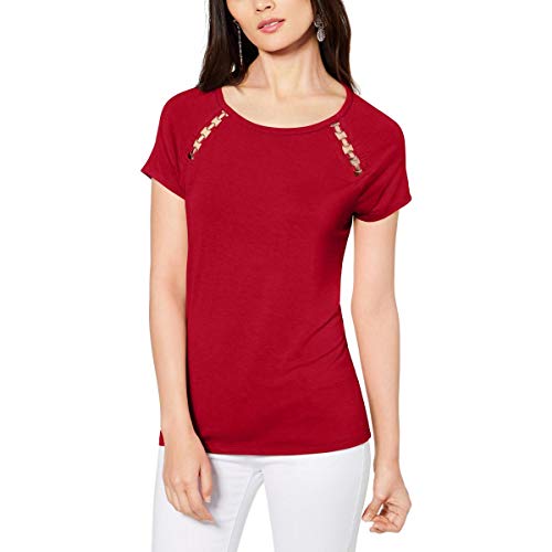 Grommet Trim T-Shirt