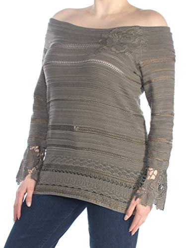 Lace Trim Off The Shoulder Sweater