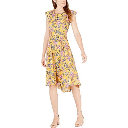 Maison Jules Floral Print High Low Dress