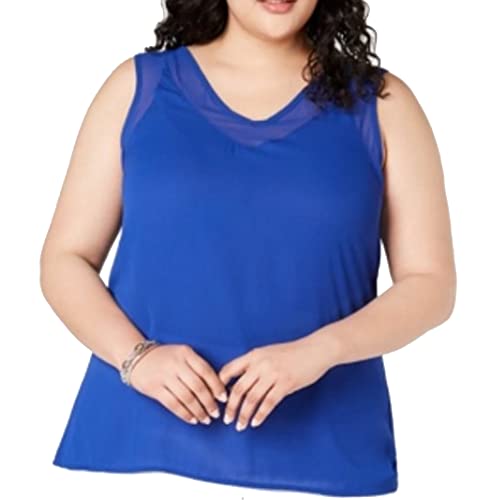 INC Plus Size Sheer-Trim Tank