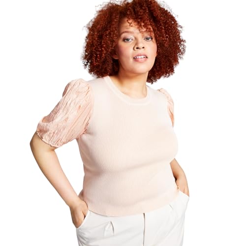 And Now This Trendy Plus Size Puff-Sleeve Top