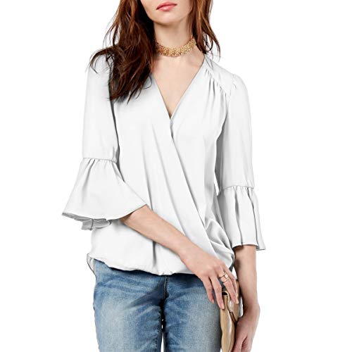 I.N.C. Surplice-Neck Bell-Sleeve Blouse