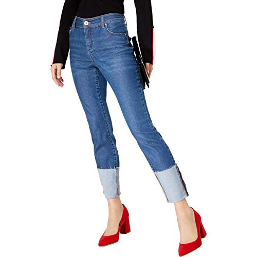 Ripped Cuffed Skinny Jeans