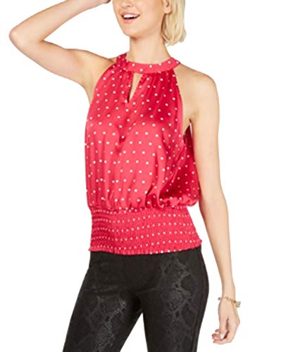 INC Petite Printed Keyhole Halter Top