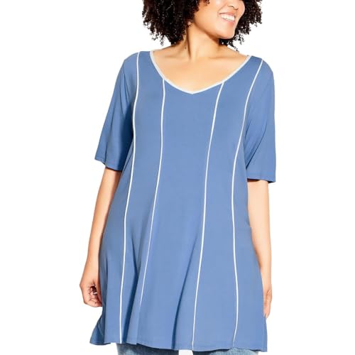 Plus Size Swing Panel Tunic Top