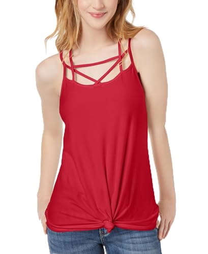 Ultra Flirt By Ikeddi Juniors Strappy Twist Front Tank Top
