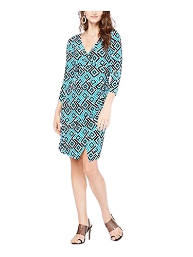 Geo Print Wrap Dress