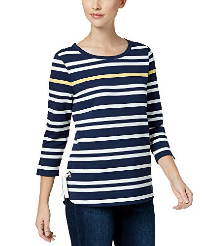 Charter Club Striped High Low Top