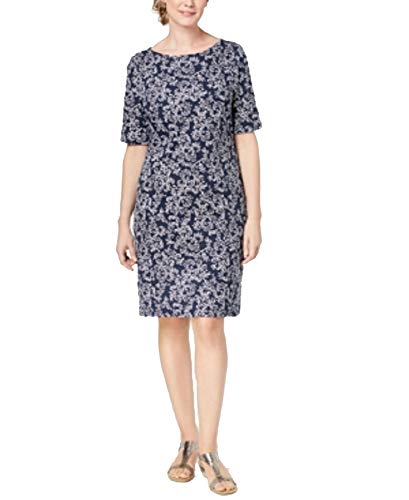 Karen Scott Printed Elbow Sleeve Dress