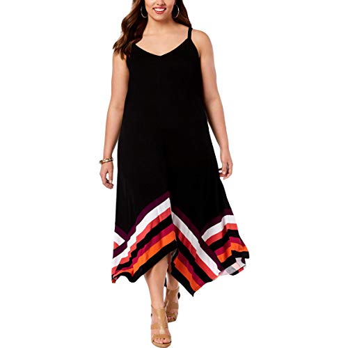 Plus Size Handkerchief Hem Maxi Dress