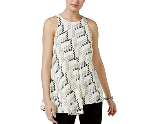 Alfani Petite Geo Print Asymmetrical Top
