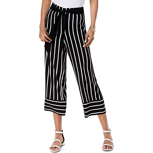 Striped Cropped Wide Leg Pants