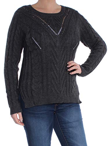 Hippie Rose Juniors Cable Knit Slit Sweater