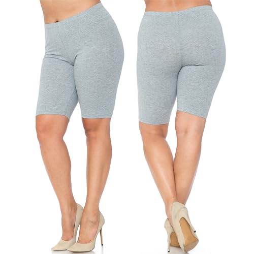 USA Basic Cotton Plus Size Thigh Shorts - Bermuda Shorts
