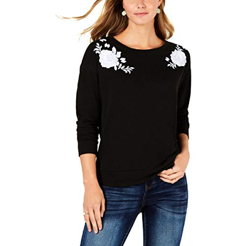 Style & Co Floral Applique Sweatshirt