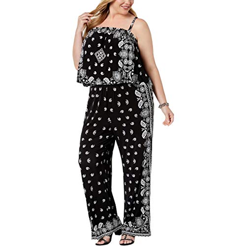 Plus Size Bandana Print Jumpsuit