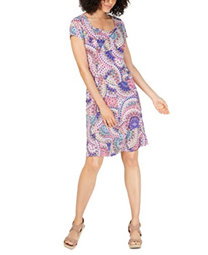 NY Collection Petite Printed Cap Sleeve Dress