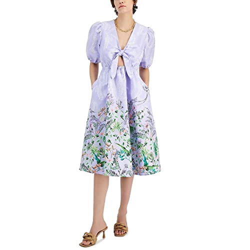 INC International Concepts Printed Cutout Dress