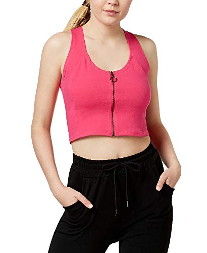 Material Girl Active Juniors Zip Front Crisscross Sports Bra