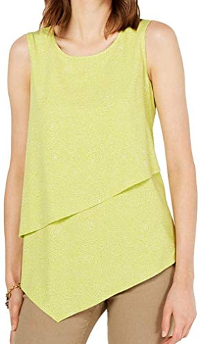 Alfani Printed Asymmetrical Overlay Top