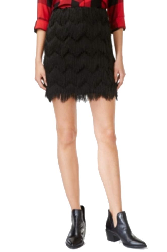 Maison Jules Fringe Mini Skirt