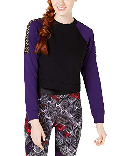 Juniors' Colorblocked Mesh-Trim Sweatshirt