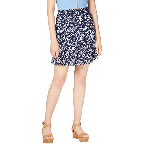Ruffled Floral-Print Skirt